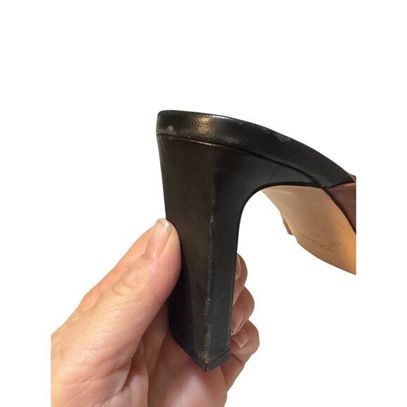 Brown Leather Open-Toe Heeled Mules With Knotted Design & Square Toe By J.Crew - Picture 5 of 7